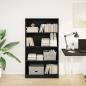 Preview: Bücherregal Schwarz 80x24x143 cm Holzwerkstoff
