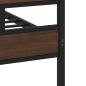 Preview: Metallbett ohne Matratze Braun Eichen-Optik 193x203 cm