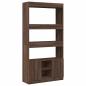 Preview: Highboard Braun Eichen-Optik 92x33x180 cm Holzwerkstoff