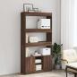 Preview: Highboard Braun Eichen-Optik 92x33x180 cm Holzwerkstoff