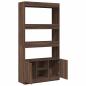 Preview: Highboard Braun Eichen-Optik 92x33x180 cm Holzwerkstoff