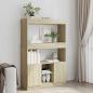 Preview: ARDEBO.de - Highboard Sonoma-Eiche 92x33x140 cm Holzwerkstoff