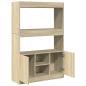 Preview: Highboard Sonoma-Eiche 92x33x140 cm Holzwerkstoff