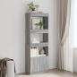 Preview: ARDEBO.de - Highboard 63x33x180 cm Grau Sonoma Holzwerkstoff