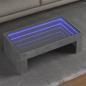 Preview: ARDEBO.de - Couchtisch mit Infinity-LED Betongrau 90x50x30 cm