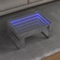 Preview: ARDEBO.de - Couchtisch mit Infinity-LED Betongrau 70x53x30 cm