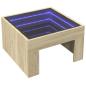Preview: Couchtisch mit Infinity-LED Sonoma-Eiche 50x50x30 cm