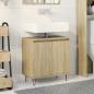 Preview: ARDEBO.de - Badschrank Sonoma-Eiche 58x33x60 cm Holzwerkstoff