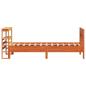 Preview: Massivholzbett ohne Matratze Wachsbraun 75x190 cm Kiefernholz