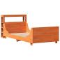 Preview: Massivholzbett ohne Matratze Wachsbraun 90x200 Kiefernholz