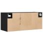 Preview: TV-Wandschrank mit LED-Beleuchtung Schwarz 80x31x35 cm