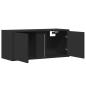 Preview: TV-Wandschrank mit LED-Beleuchtung Schwarz 80x31x35 cm