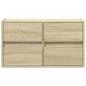 Preview: TV-Wandschrank mit LED-Beleuchtung Sonoma-Eiche 80x31x45 cm
