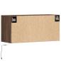 Preview: TV-Wandschrank mit LED-Leuchten Braun Eichen-Optik 80x31x38 cm