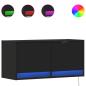 Preview: TV-Wandschrank mit LED-Beleuchtung Schwarz 80x31x38 cm