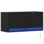 Preview: TV-Wandschrank mit LED-Beleuchtung Schwarz 80x31x38 cm