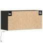 Preview: TV-Wandschrank mit LED-Beleuchtung Schwarz 80x31x38 cm