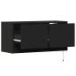 Preview: TV-Wandschrank mit LED-Beleuchtung Schwarz 80x31x38 cm