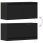 Preview: TV-Wandschrank mit LED-Beleuchtung Schwarz 80x31x38 cm