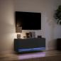Preview: TV-Wandschrank mit LED-Beleuchtung Schwarz 100x31x35 cm