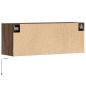 Preview: TV-Wandschrank mit LED-Beleuchtung Eichen-Optik 100x31x35 cm