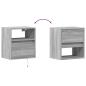 Preview: TV-Wandschrank mit LED-Beleuchtung Grau Sonoma 41x31x45 cm