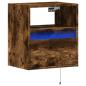 Preview: TV-Wandschrank mit LED-Beleuchtung Räuchereiche 41x31x45 cm