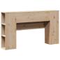 Preview: Kopfteil mit Stauraum 120 cm Massivholz Kiefer