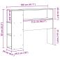 Preview: Kopfteil mit Stauraum Wachsbraun 100 cm Massivholz Kiefer