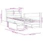 Preview: Massivholzbett ohne Matratze 75x190 cm Kiefernholz