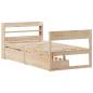 Preview: Massivholzbett ohne Matratze 75x190 cm Kiefernholz