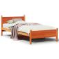 Preview: Massivholzbett ohne Matratze Wachsbraun 75x190 cm Kiefernholz