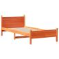 Preview: Massivholzbett ohne Matratze Wachsbraun 75x190 cm Kiefernholz