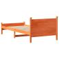 Preview: Massivholzbett ohne Matratze Wachsbraun 75x190 cm Kiefernholz