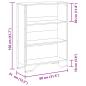 Preview: Bücherregal Räuchereiche 80x31x106 cm Holzwerkstoff