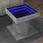 Preview: ARDEBO.de - LED-Couchtisch Betongrau 50x50x45 cm Holzwerkstoff