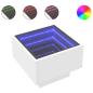 Preview: Nachttisch mit Infinity-LED Weiß 40x40x30 cm
