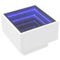 Preview: Nachttisch mit Infinity-LED Weiß 40x40x30 cm