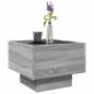 Preview: Beistelltisch mit LED Grau Sonoma 40x40x30 cm Holzwerkstoff