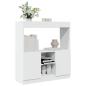Preview: ARDEBO.de - Highboard Weiß 92x33x100 cm Holzwerkstoff