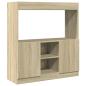 Preview: Highboard Sonoma-Eiche 92x33x100 cm Holzwerkstoff