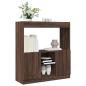 Preview: ARDEBO.de - Highboard Braun Eichen-Optik 92x33x100 cm Holzwerkstoff