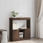 Preview: Highboard Braun Eichen-Optik 92x33x100 cm Holzwerkstoff