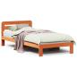 Preview: Massivholzbett ohne Matratze Wachsbraun 75x190 cm Kiefernholz