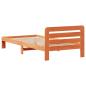 Preview: Massivholzbett ohne Matratze Wachsbraun 75x190 cm Kiefernholz