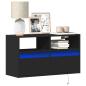 Preview: ARDEBO.de - TV-Wandschrank mit LED-Beleuchtung Schwarz 80x31x45 cm