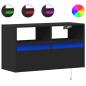 Preview: TV-Wandschrank mit LED-Beleuchtung Schwarz 80x31x45 cm