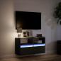 Preview: TV-Wandschrank mit LED-Beleuchtung Schwarz 80x31x45 cm