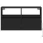 Preview: TV-Wandschrank mit LED-Beleuchtung Schwarz 80x31x45 cm