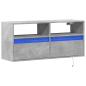Preview: TV-Wandschrank mit LED-Beleuchtung Betongrau 100x31x45 cm
